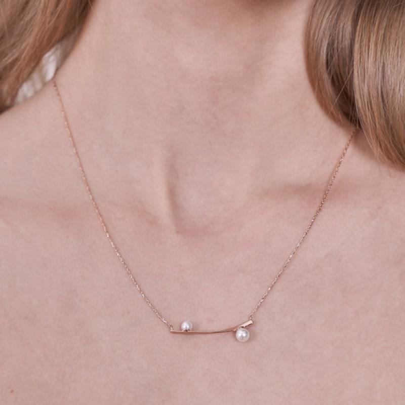 CRANNE Twin Pearl Necklace C24NB110