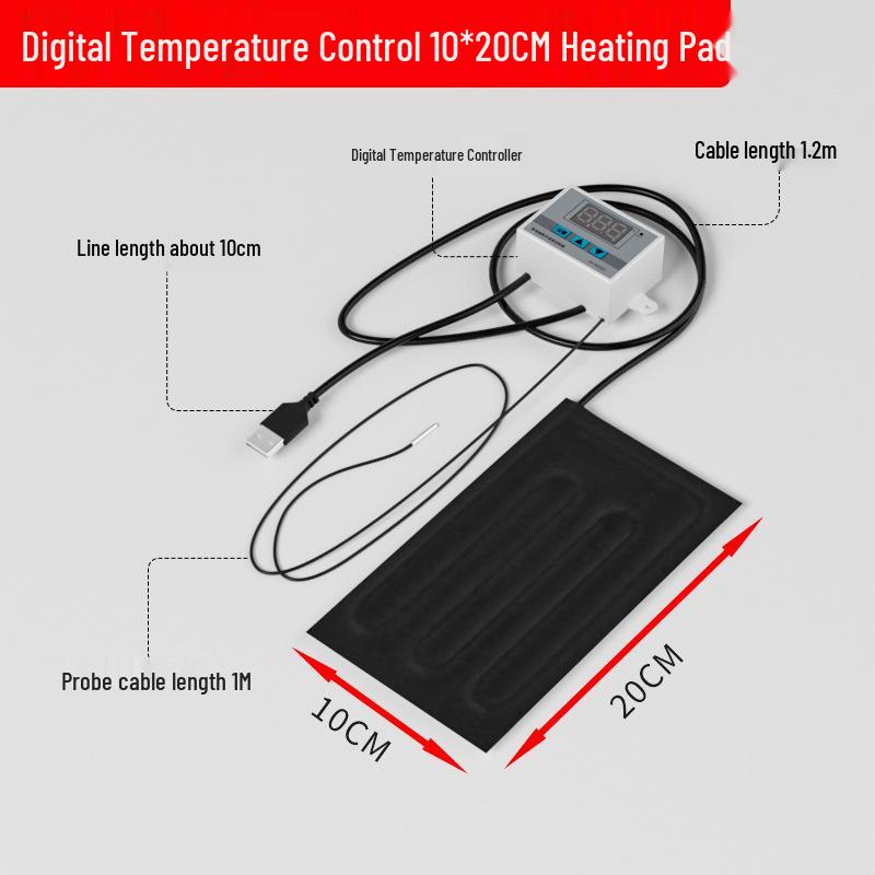 5V USB Heating Pad with Temperature Control for Bird Chicks and Reptile Brooding