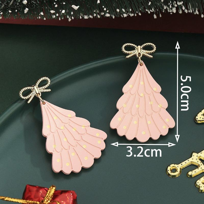 Personalized Jewelry Christmas Alloy Stud Earrings Christmas Hat Elk Point Diamond Christmas Tree Gingerbread Man Earrings