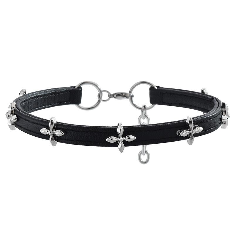 2024 Vintage Luxury Cross Necklace For Women Fashion Punk PU Leather Choker Collar Chain Cool Stuff Couple Accessories