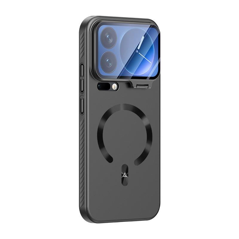 For Xiaomi 17 Pro 17 Pro Max Phone Case, Lens Bracket Protection, Magnetic Attachment, Solid Color Design
