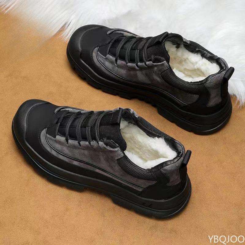 Casual comfortable snow boots men winter warm high top cotton shoes outdoor fashionable versatile anti slip workwear boots