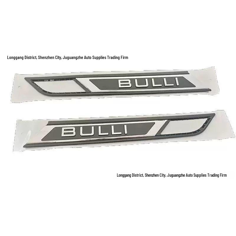 Volkswagen BULLI Silber & Schwarz Kotflügel Tür Embleme