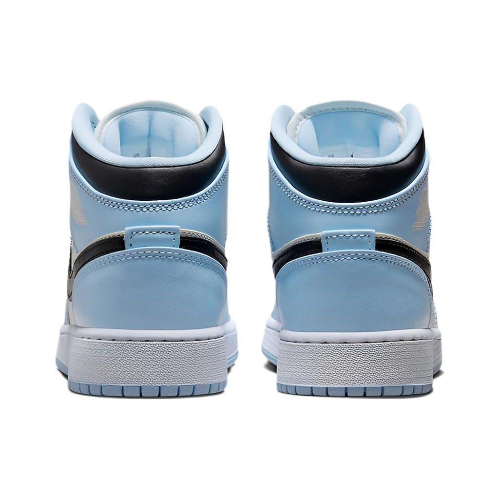 Jordan Kids' Air Jordan 1 Mid GS Ice Blue Black Sail White 555112-401