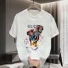 2026 Nova Camiseta de Alta Qualidade com Estampa Gráfica de Elefante Arte Graffiti Unissex Tamanho Plus Size Gola Redonda Manga Curta Relaxada