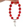 10Mm High Quality Pigeon Blood Red Vitreous Natural Chalcedony Bracelet Bracelet
