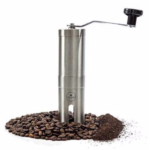 Manual Coffee Grinder Stainless, Steel Hand Coffee Grinder, Portable Hand Held Coffee Mill, Adjustable Coarseness, Ceramic Burr, for Home ,Office and серебряный