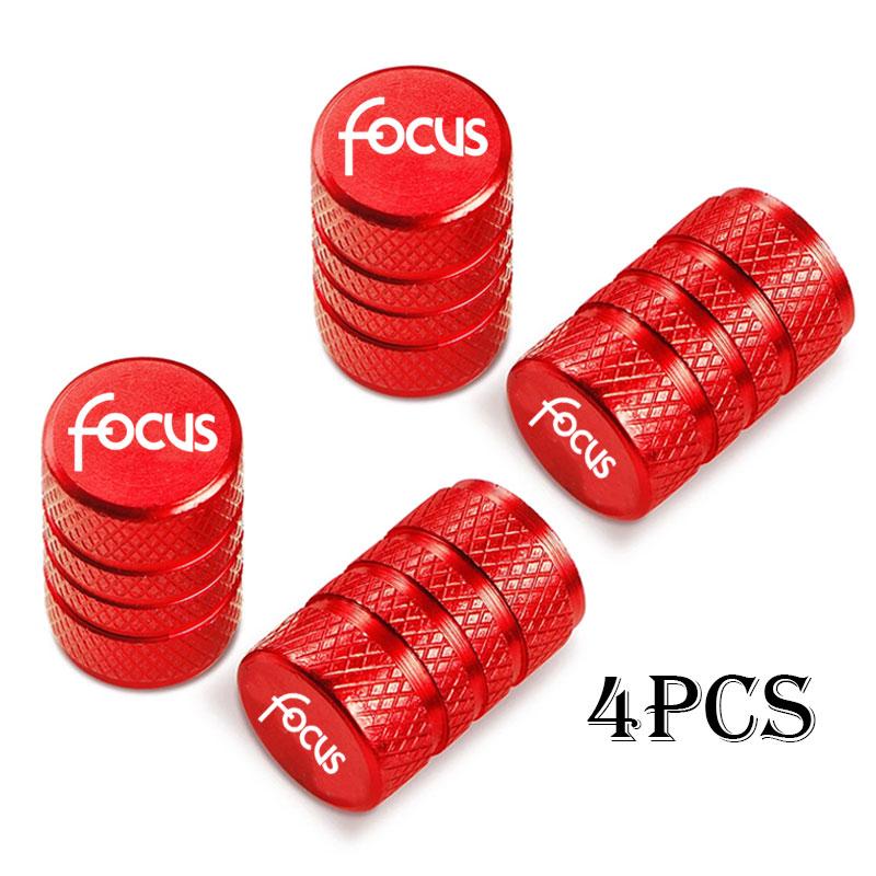 HUHI8 Car Wheel Tire Valve Caps Tyre Stem Covers Airdust Waterproof For Ford Focus Logo MK1 MK2 MK3 MK4 Auto parts 4pcs Auto Badges