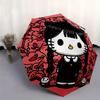 1pc Wednesday Hello Kitty Automatic Opening and Closing Umbrella - Lightweight 3-Fold Design, Suitable for Fans, Travel, Daily Use - Official Product,