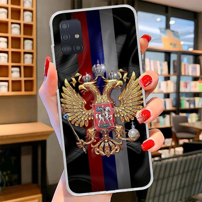Russia Russian Flags Emblem Cover Phone Case For Samsung Galaxy A12 A22 A32 A52 A72 A02S Phone Case Note 20 Ultra 10 S10 Plus A5