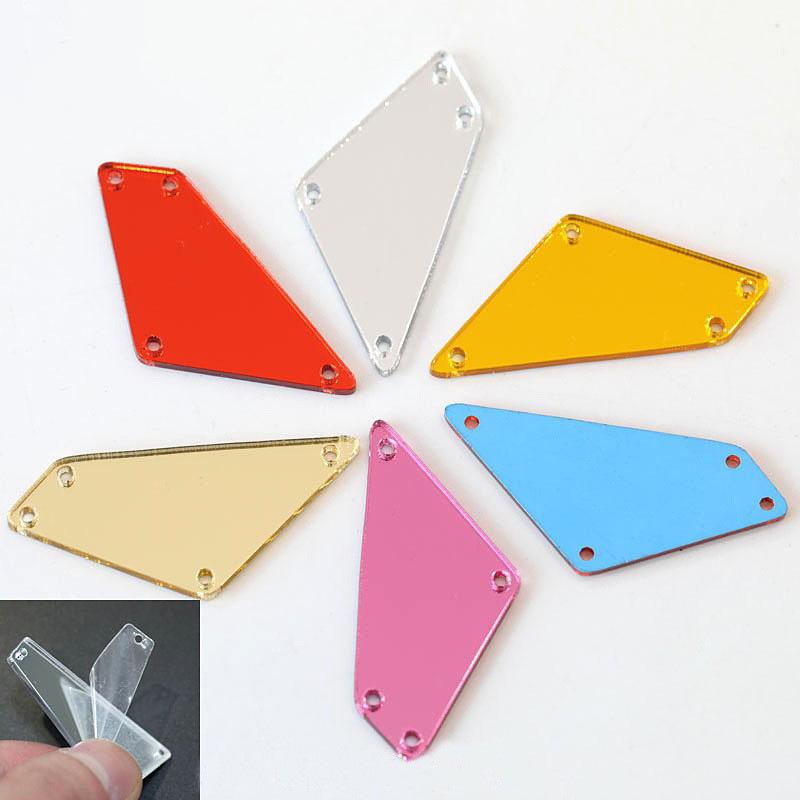 Acrylic Hand Seam Drill, Flat Bottom Special-Shaped Mirror Diy Clothing Decoration Jewelry Mirror Accessories Seam Drill