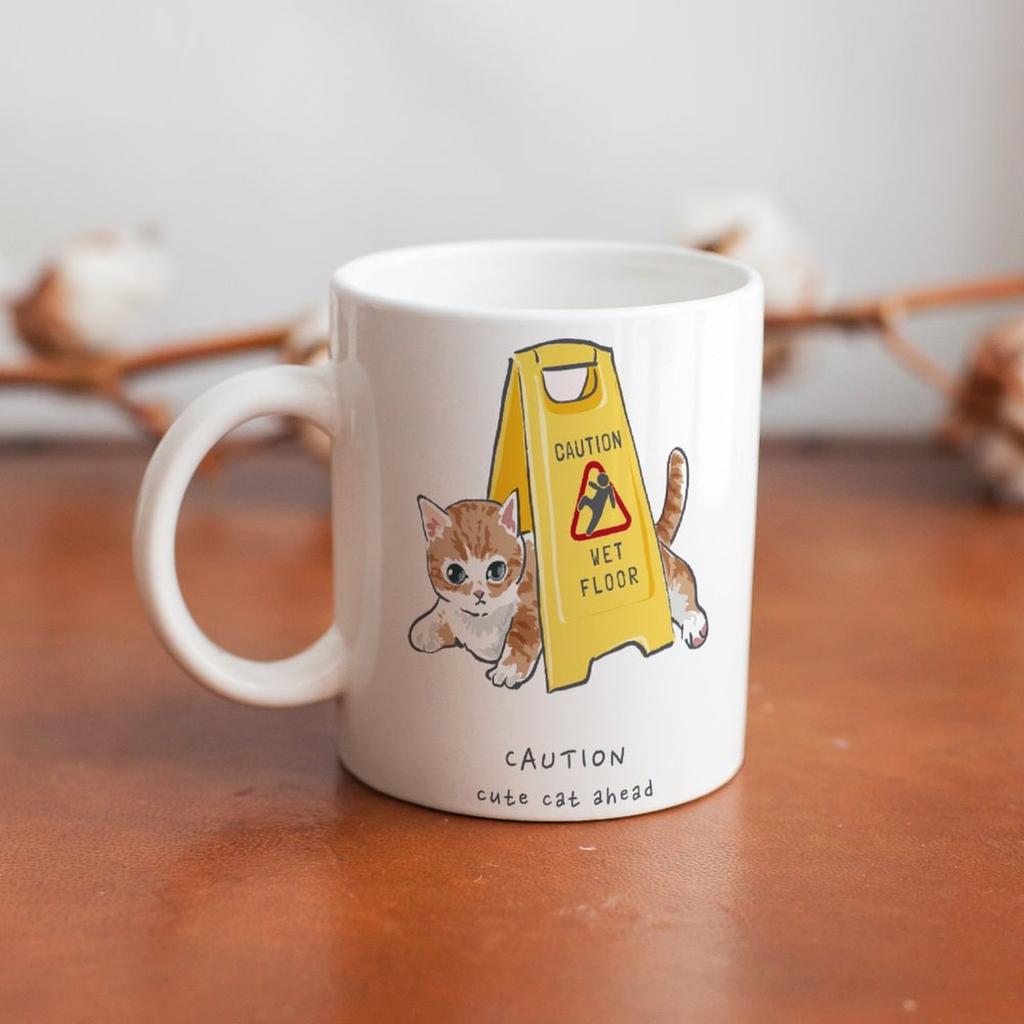 1Pack 11oz White Ceramic Mug With Clear Print On Both Sides Sturdy Coffee Cup Ideal For Home Office Gift Scenes