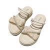 Internet Celebrity Slippers Wear Summer Women 2025 New Pearl Fairy Wind Two Wear Thick-soled Small Fragrant Beach Sandals
