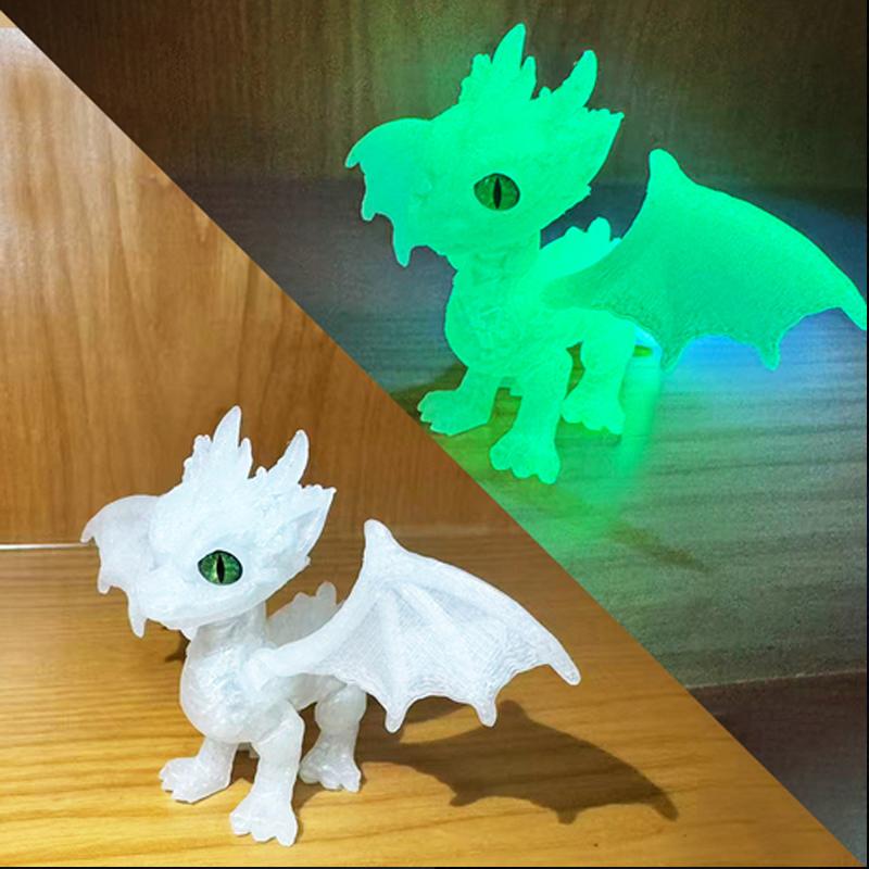 

3D Printed Luminous Snake Movable Joint Simulation Snake Action Figures Home Office Desktop Ornament Birthday Gifts