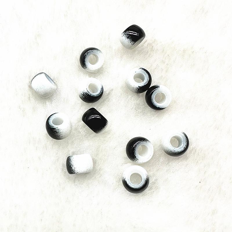 50pcs 6X9mm Big Hole Acrylic Beads Spacer Loose Beads for Jewelry Making DIY Handmade Bracelet Accessories