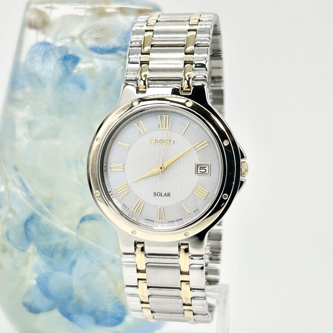 

[USED] SEIKO SOLAR Solar Shell Dial V145-0040 Wristwatch
