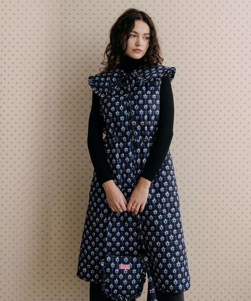 Bonide [Set] Quilted Long Vest Dress + Cape