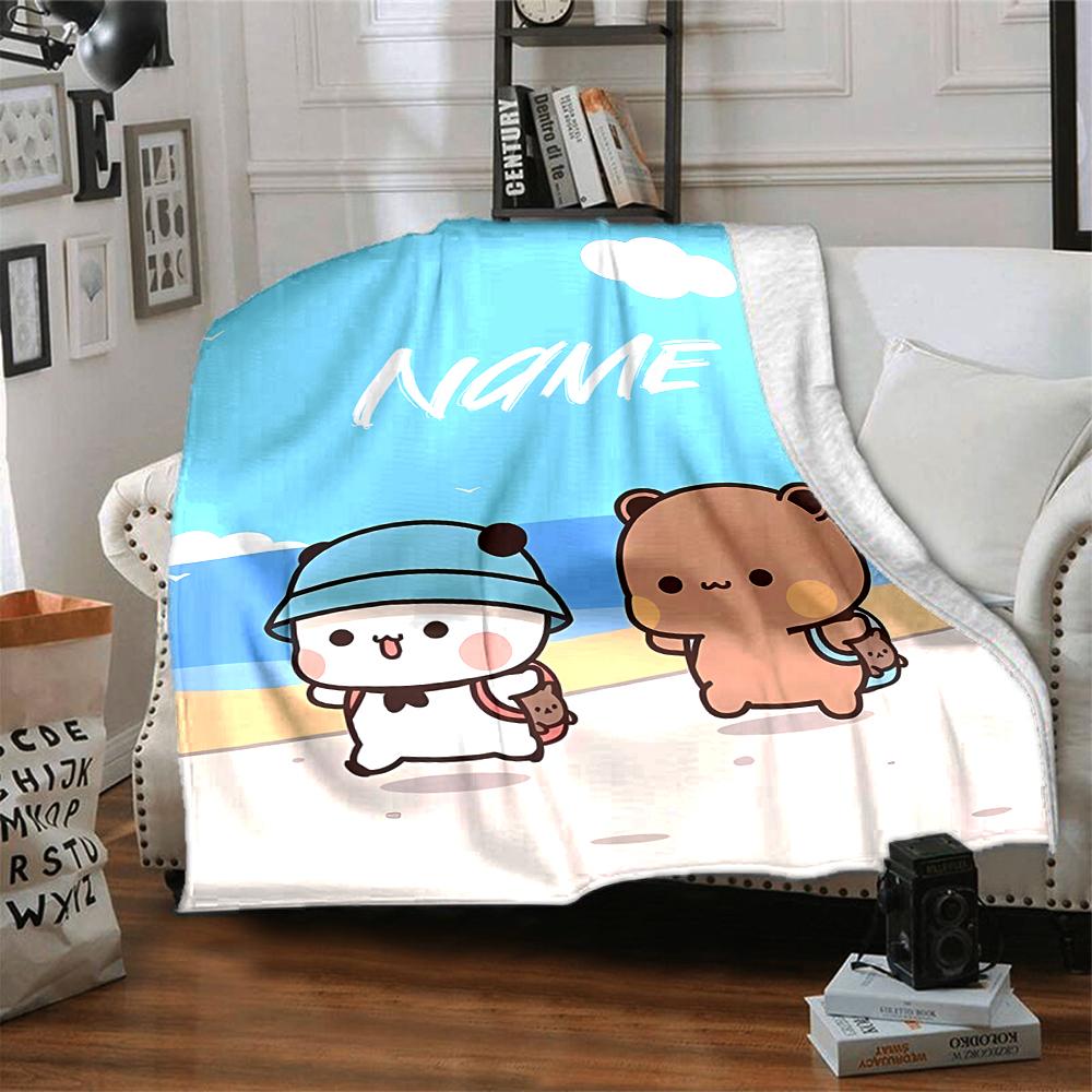 Personalisierter Name Persönlichkeit Bubu Dudu (4) Decke Weich & Warm Sofa Büro Bett Reise Mittagspause Decke, Geschenk Geeignet für Alle Jahreszeiten