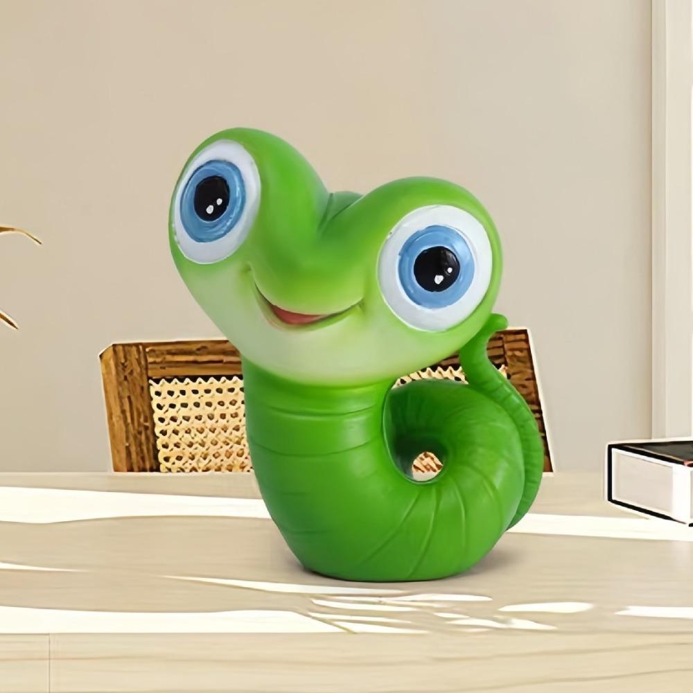 Cartoon Small Snake Figurine Funny Simulation Animal Sculpture Creative Cobra Sculpture  Office