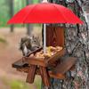 Squirrel Feeder In Stock Outdoor Wooden Squirrel Feeder Pet Dining Table With Bench Corn Bracket Feeding Table