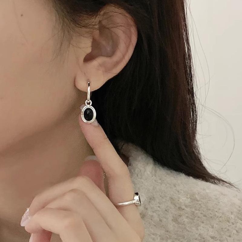 Vintage Gold Round Earrings For Women Black Ball Earring Jewelry Prevent Allergy Party Accessories Gift