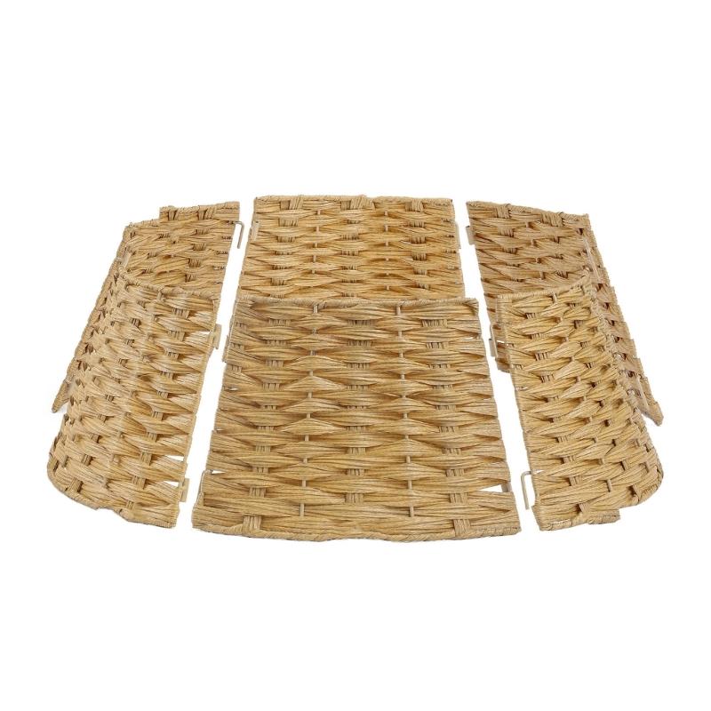 Elegant Wicker Christmas Tree Skirt Traditional Holiday Decoration Essential X3UC