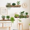 Green Plant Wall Sticker Waterproof Vinyl Wall Decal With Potted Plants For Bedroom, Living Room, Kitchen, Entryway Home Decor