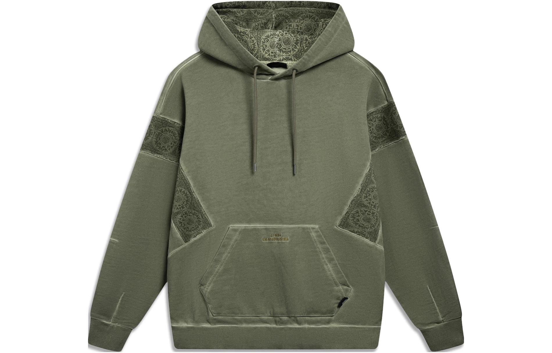 Li Ning Sweatshirt Unisex Army Canvas Green AWDT221-3 L