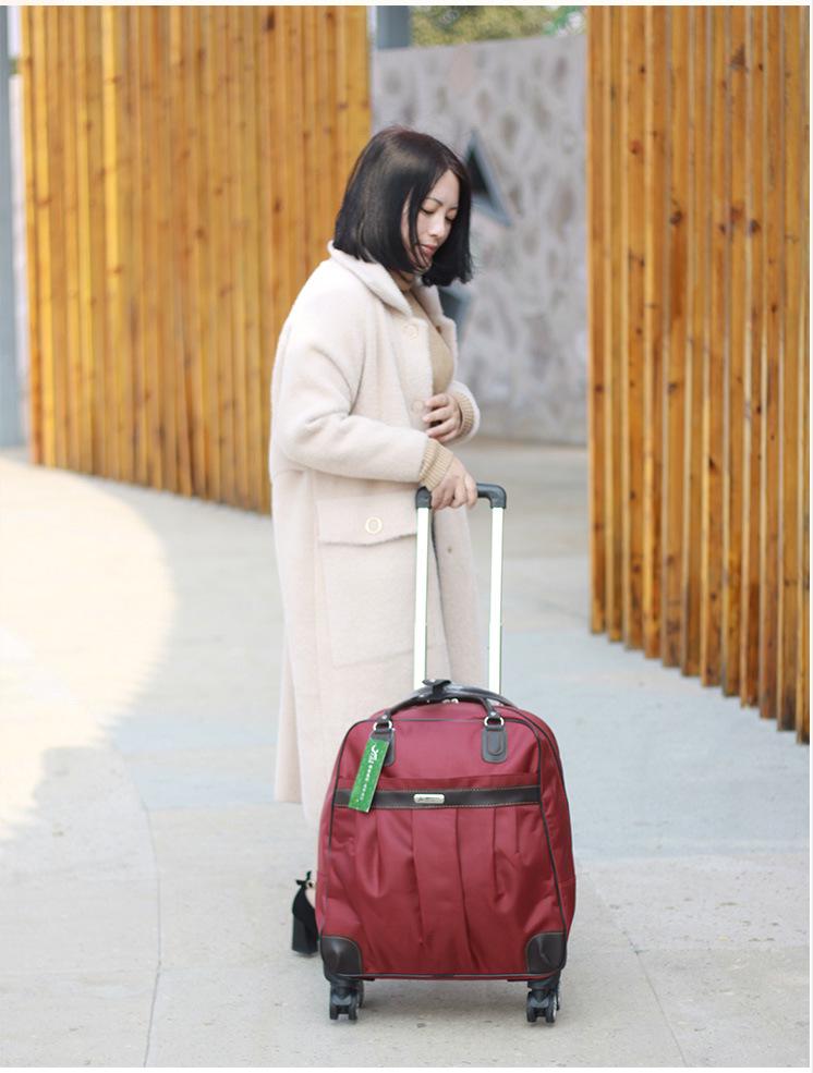 Oxford Universal Faltbarer Reise-Trolley-Tasche - Großes Fassungsvermögen, Unifarbe, Handgepäck für Frauen