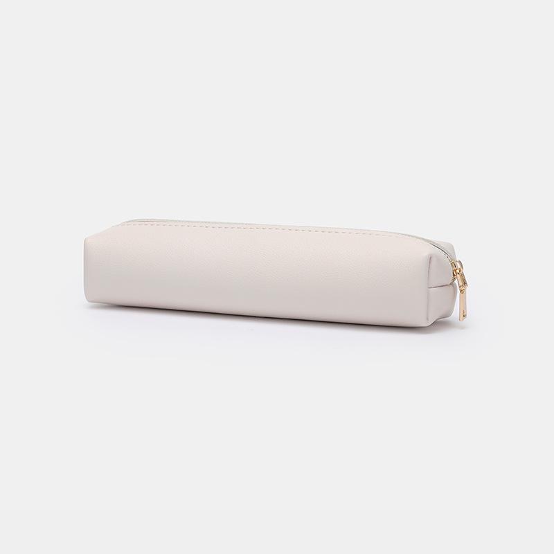 Korean Style Retro Unisex PU Leather Pencil Case for Students