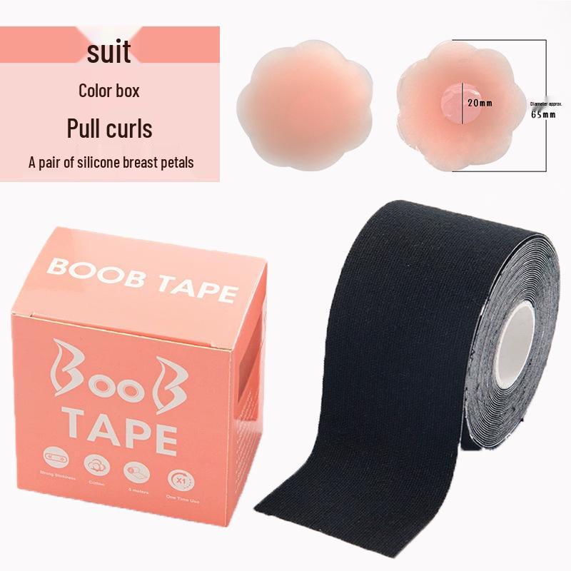 Elastic Fabric Breast Lift Tape: Transparent, Breathable, Cuttable, Anti-Sweat, Sports-Ready Bra Pads for Women.