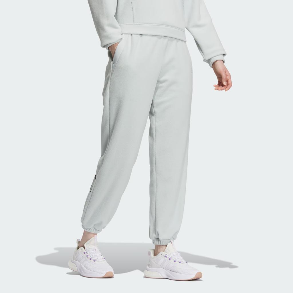 Adidas City Escape Fleece Pants Solid Color Logo Jogger Knit Sports Pants Women Pants Silver-Gray IP7039