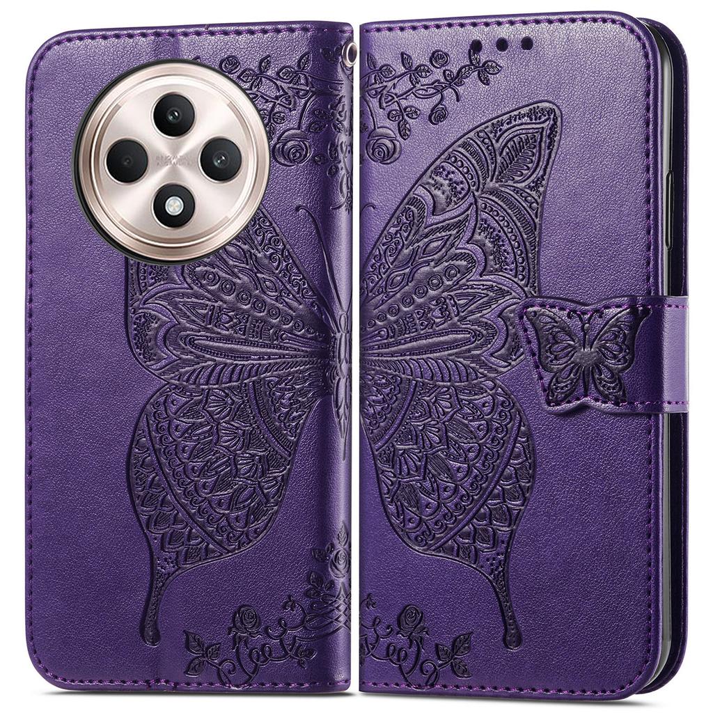 For TECNO Spark 30C 4G Case PU Leather Wallet Phone Cover Butterfly Pattern