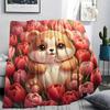 1 Pezzo Coperta in Flanella con Stampa Cartone Animato, Alta Qualità Confortevole per Tutte le Stagioni, Decorazione per la Casa, Calore e Comfort, Perfetta per Regalo di Natale Compleanno