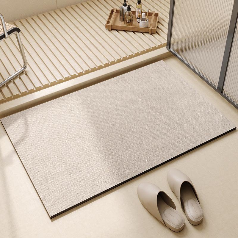 Wabi-Sabi Diatom Mud Bathroom Mats: Absorbent, Quick-Drying, Non-Slip, Dirt & Wear-Resistant.