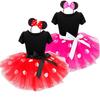 Adorable Girls' Dance Costume With Mesh And Butterfly Bow Ideal For Halloween Cosplay