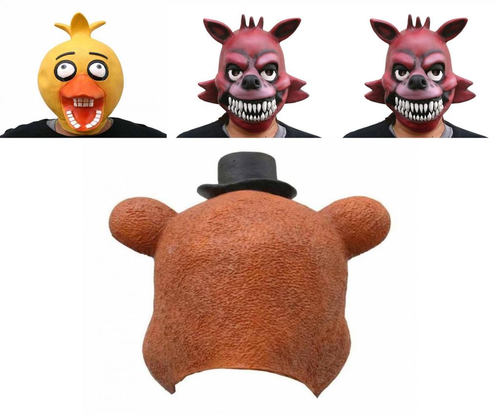 Máscara de Látex para Adulto de Five Nights At Freddy's con Estilo Freddy Chica Bonnie Foxy