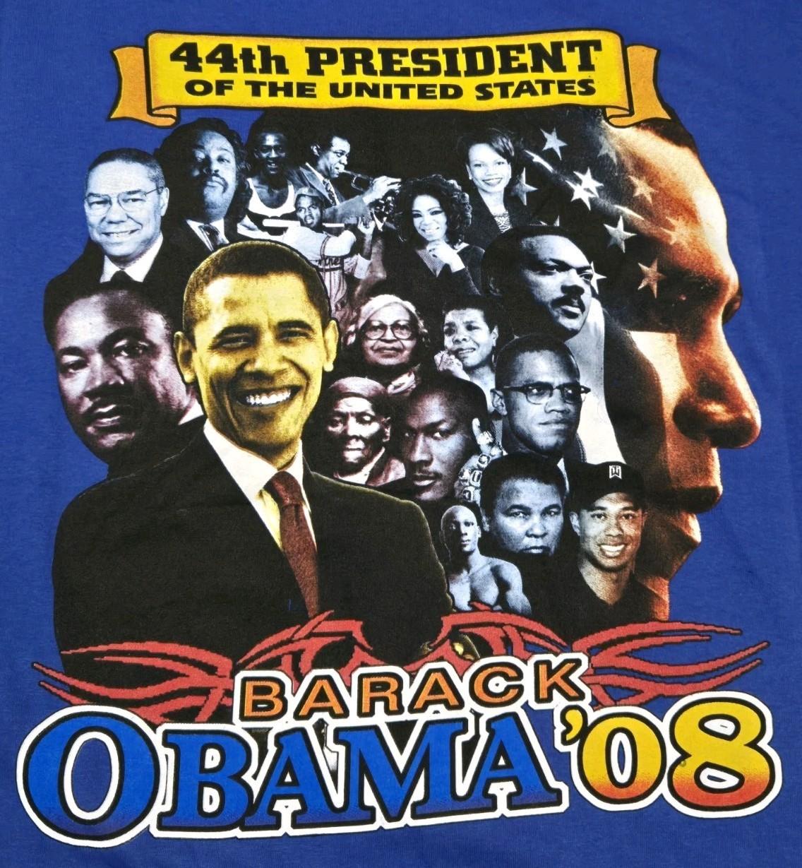 Barack Obama Southpole Tag Shirt Mens Size XL 2008 Campaign Election President Unisex T-Shirt S