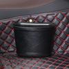 Car Trash Can for Vehicle Faux Leather Hanging Door Storage Bag for Garbage Waterproof Organizer Pouch for Car Interior