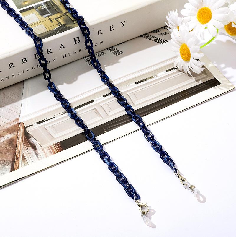 Bohemia Amber Acrylic Glasses Chain Women Leopard Resin Largand Chain For Glasses Sunglasses Hold Straps Cords Accessories