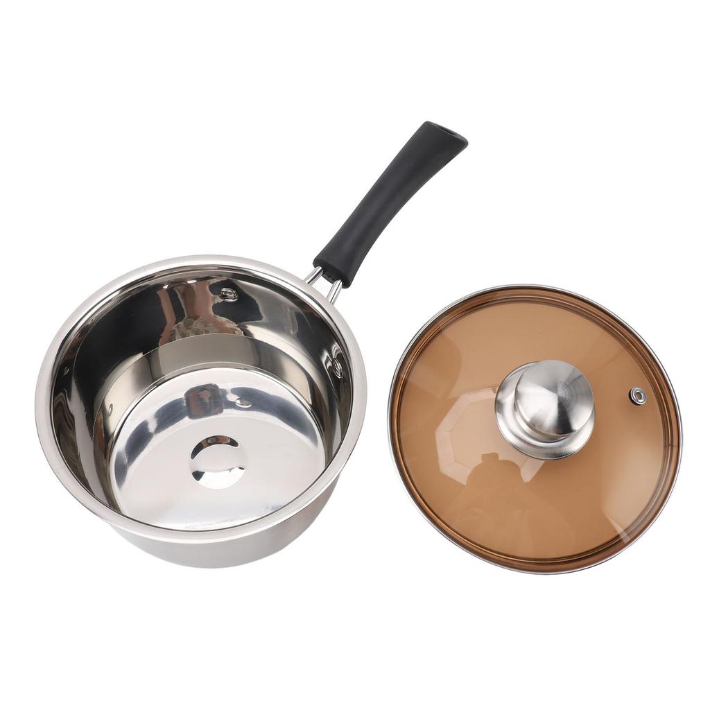Stainless Steel Saucepan Small Milk Pan Rapid Heat Transfer Prevent Scalding Thickened Single Handle Cooking Pot Soup