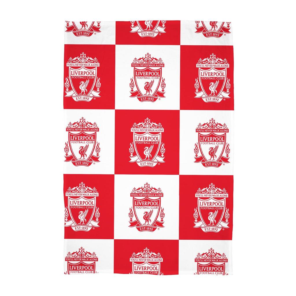 Liverpool FC Fleece Checkerboard Blanket