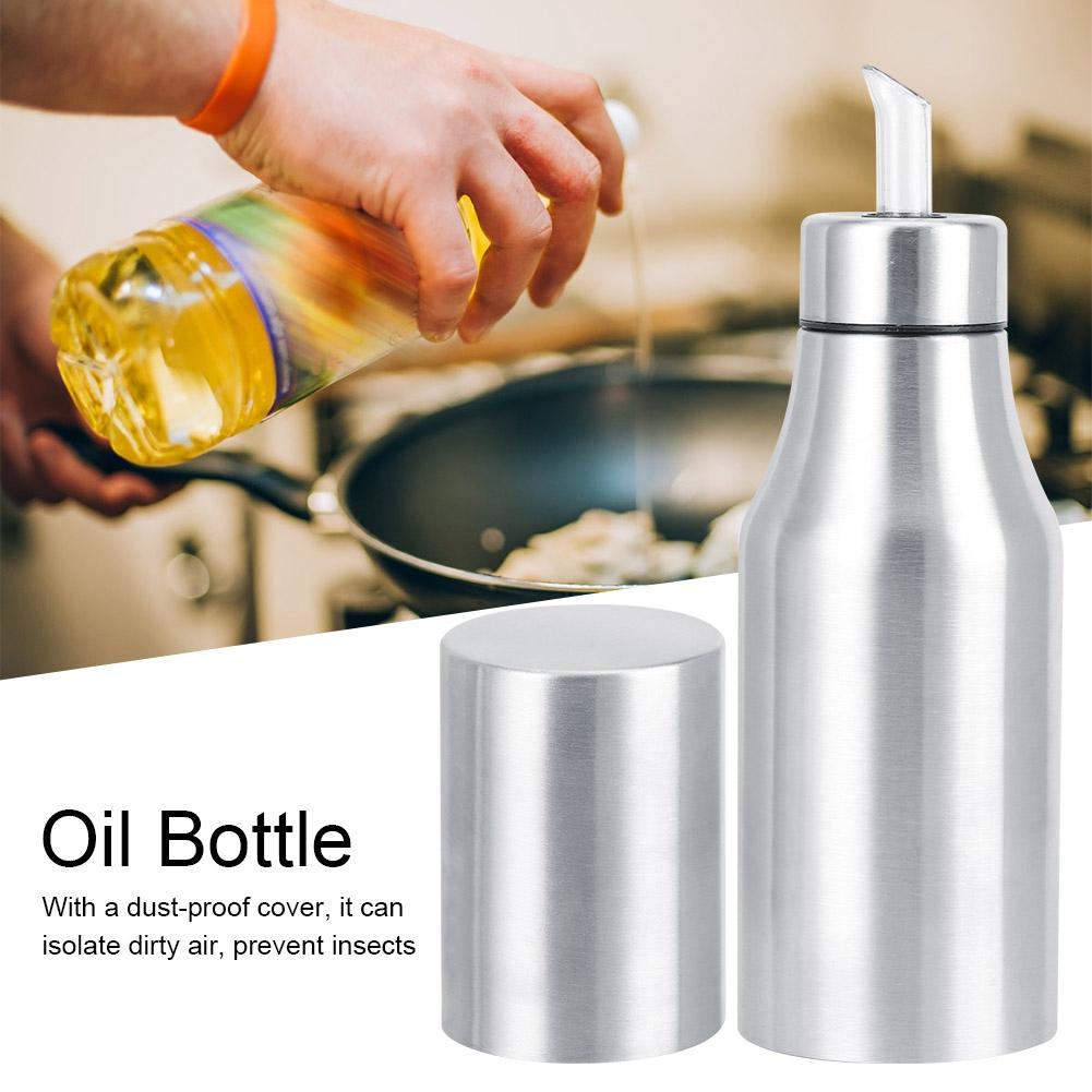 Acciaio Inossidabile 304 Antipolvere A Prova di Perdite Olio Aceto Bottiglia Dispenser Vaso Strumenti da Cucina(Taglia L 1000ml )