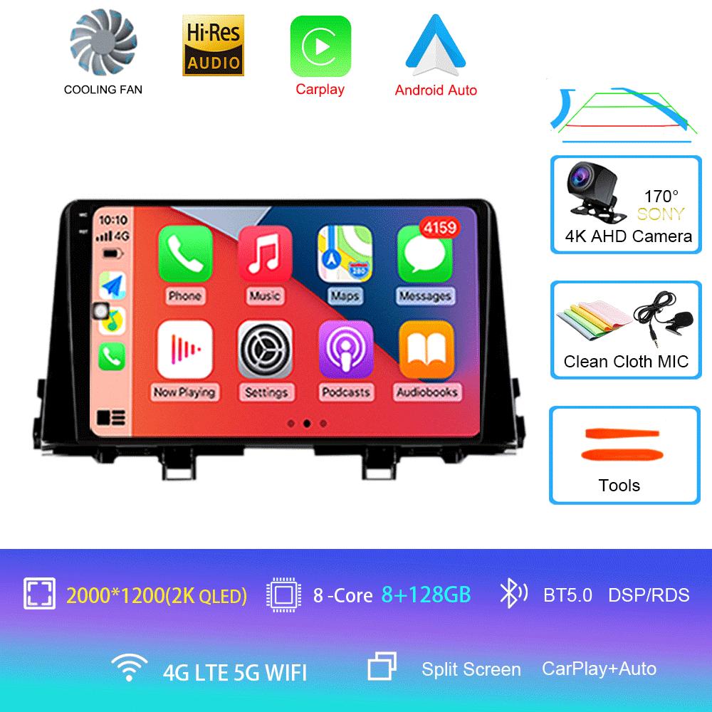 Car Radio Android 14 Carplay For KIA PICANTO Morning K 2016 2017 2018 2019 Navigation GPS Multimedia Player Auto wifi+4G BT DSP