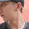 Vintage Simple Mini Handsome Cool Silver Korean Style Ear Stud Round Ear Stud Man Earrings Crystal