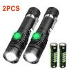 High Power Led Flashlights Zoomable Camping Torch With T6 LED Lamp Bead Waterproof Multi  Light Modes Multi Function For Outdoor