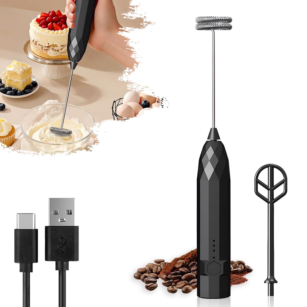 

Portable Hand Electric Whisk Blender and Milk Frother Kitchen Accessaries -coffee Bar Essentials Saves Time and Effort