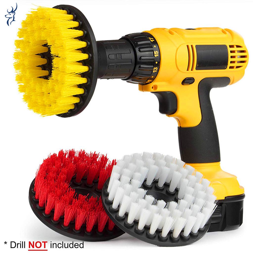 3 Piece Scrub Brush Power Drill Cleaning Brush Tub Cleaner Combo Tool