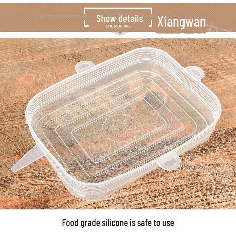 Six-piece Smiley Silicone Stretch Bowl Covers for Fresh-Keeping & Dustproof Sealing