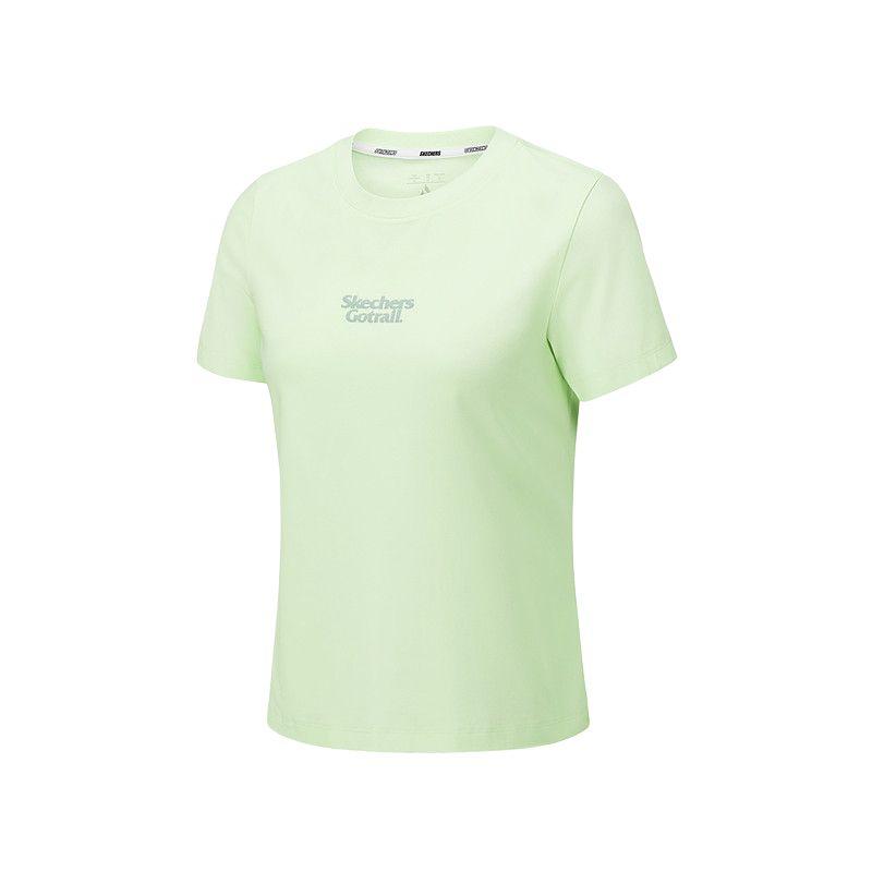 Skechers Go Dri Outdoor Sports Breathable Pullover Knitted Short Sleeve Quick Dry T-Shirt Women tops P226W066-004B S